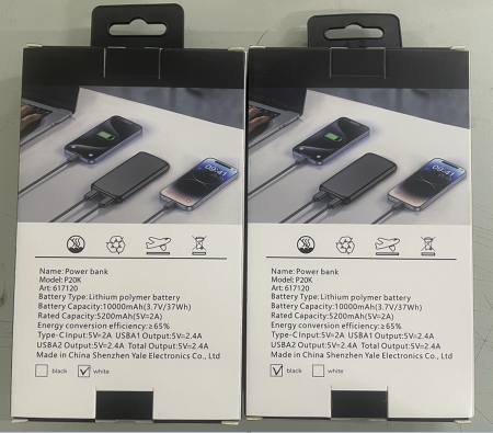 Внешний аккумулятор «Universal», 10 000 mAH, 5V 2.4 A, черный