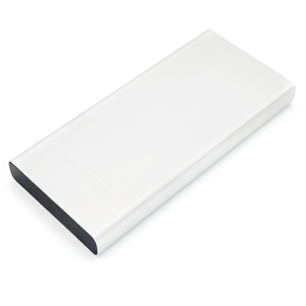 Внешний аккумулятор Höginn в металлическом корпусе, 10000mAh, серый.