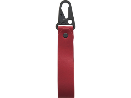 Брелок-ремувка из эко-кожи с карабином Domino, красный