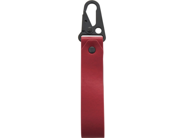 Брелок-ремувка из эко-кожи с карабином Domino, красный