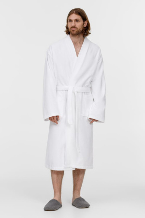 Халат махровый Aeris, белый, размер S/M