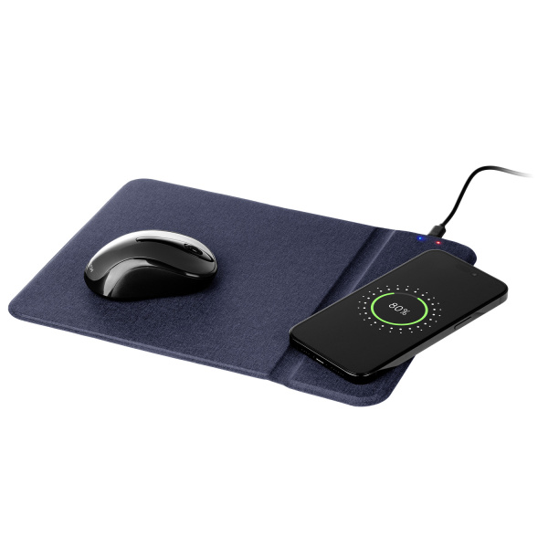 Коврик для мыши с беспроводным зарядным устройством 15W Honor, синий Коврик для мыши с беспроводным зарядным устройством 15W Honor, синий