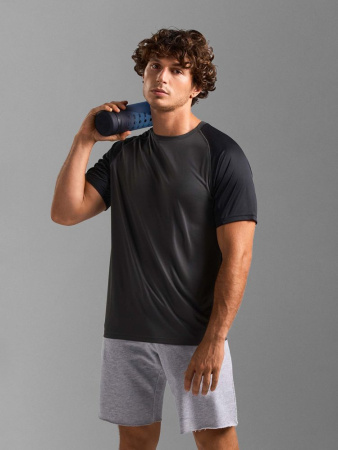 Футболка спортивная унисекс Vortex, черная, размер XXL