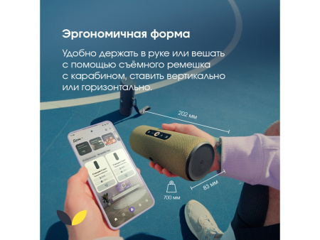 Умная портативная колонка Яндекс Станция Стрит с Алисой, зеленый (YNDX-00030GRN)