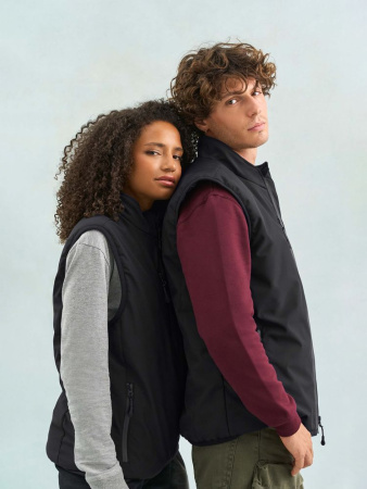 Жилет софтшелл унисекс Falcon BW, черный, размер 4XL