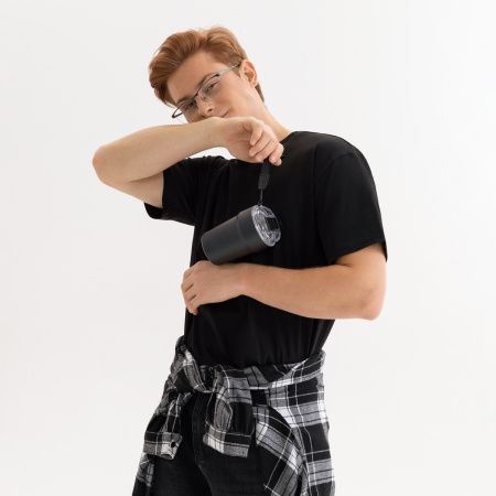 Термокружка вакуумная Монако (Monaco), черная