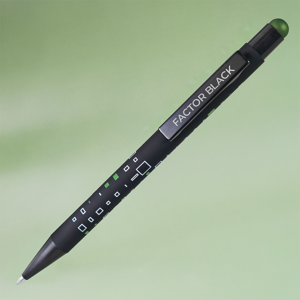 Ручка шариковая FACTOR BLACK со стилусом
