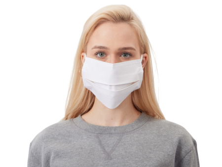Маска для лица многоразовая из хлопка, белый