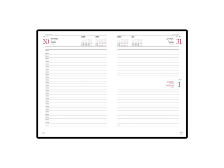 Ежедневник А5 датированный Sidney Nebraska 2025, бордовый (золотой обрез)