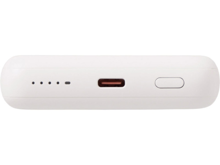 Магнитный внешний беспроводной аккумулятор Polarix, QC/PD, 10000 мАч, слоновая кость