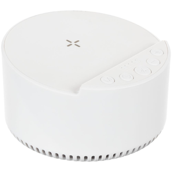 Bluetooth-колонка с беспроводной зарядкой relaxTime, белая Bluetooth-колонка с беспроводной зарядкой relaxTime, белая