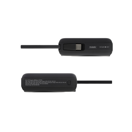 Внешний аккумулятор с подсветкой Риттер PD (Ritter PD) 10000mAh с функцией беспроводной зарядки 15W, черный