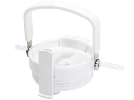 Термостакан Bronx объемом 900 мл из меди и переработанной нержавеющей стали, сертифицированной по стандарту RCS, с вакуумной изоляцией и крышкой с двойной функцией - Белый