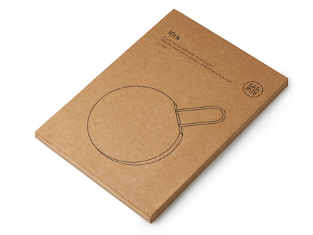 Деревянная круглая доска из акации с металлической ручкой Кира