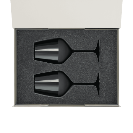 Подарочный набор 2 бокала для вина Эмеральд (Emerald) в серой коробке