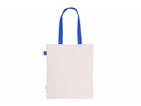 Сумка для покупокTopiс из переработанных материалов с наружным цветным карманом, синий