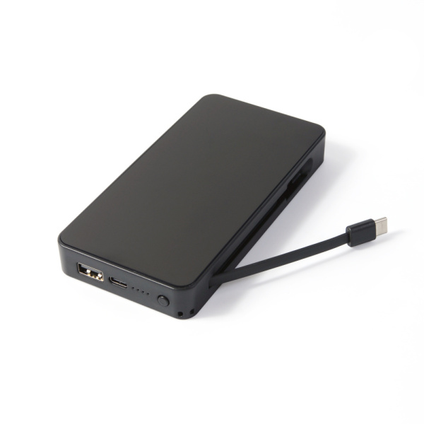 Аккумулятор с подсветкой "Scyler", 10000 Mah (черный)