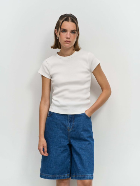 Футболка женская Sara, белая, размер XS