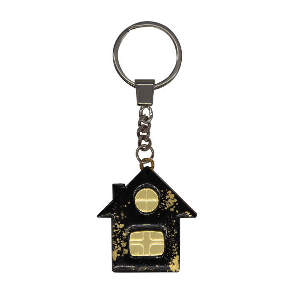 Брелок-обвес Дом (черный с золотом)