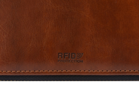 Бизнес-блокнот на молнии А5 Fabrizio, 80 листов,  коричневый