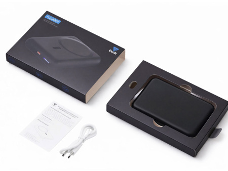 Магнитный внешний беспроводной аккумулятор Polarix, QC/PD, 10000 мАч, черный