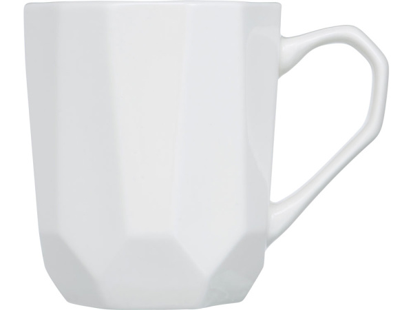 Кружка с гранями Amery, 310мл, белый глянцевый