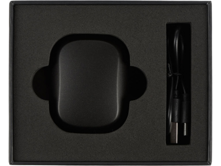 Беспроводные наушники с шумоподавлением c подсветкой лого Lites, черные (Р)