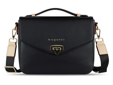 Сумка женская BUGATTI ЭЛЛА | ELLA, чёрная, полиуретан, 29х10х22 см
