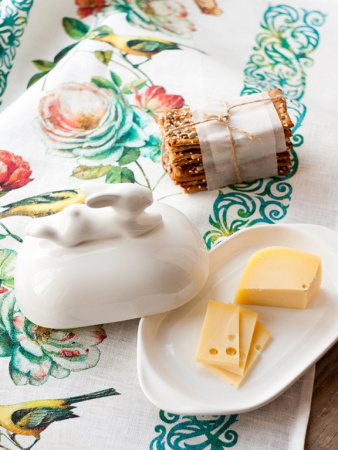 Маслёнка с кроликом, 380 мл, Белый