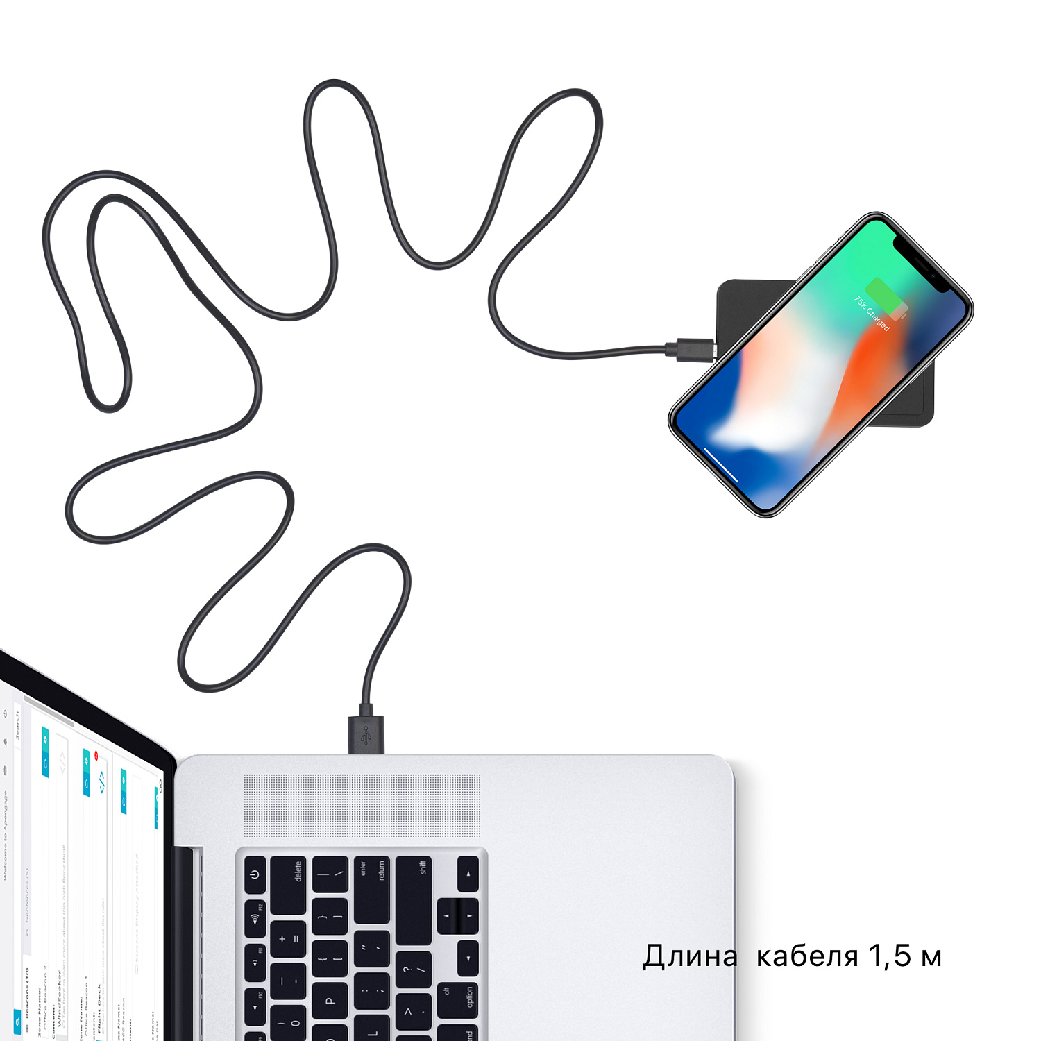 Настольное беспроводное зарядное устройство "Touchy" Настольное беспроводное зарядное устройство "Touchy"