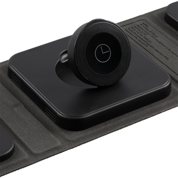 Складная станция беспроводной зарядки triFlex, черная Складная станция беспроводной зарядки triFlex, черная