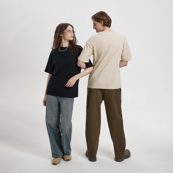 Футболка унисекс премиум AURA, бежевый