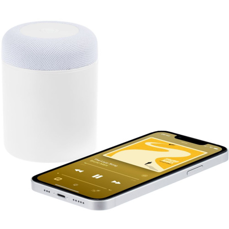 Станция беспроводной зарядки с колонкой и ночником Trilogy, белая Станция беспроводной зарядки с колонкой и ночником Trilogy, белая