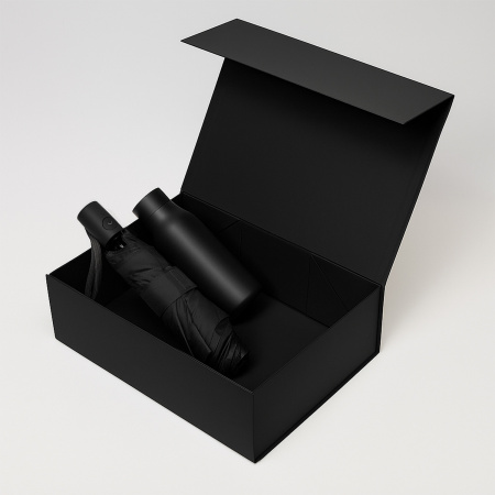 Подарочный набор Севилла (Sevilla), Атланта (Atlanta), черный (зонт, термобутылка)