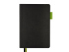 Ежедневник А5 датированный Boston 2027, черный с салатовым обрезом