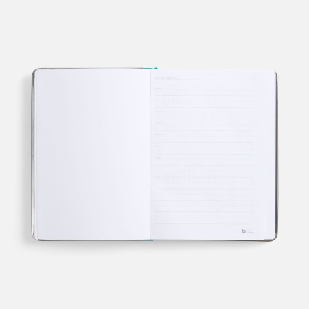 Ежедневник Metal Frame на заказ, датированный, бирюзовый