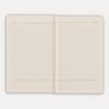 Тетрадь SLIMMY, 140 х 210 мм,  черный с черным, бежевый блок, в клетку