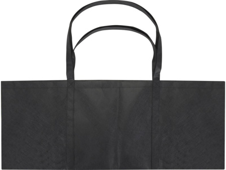 Jumbo эко-сумка очень большого размера из нетканого материала, объемом 65 л, сплошной черный