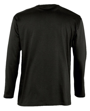 Футболка мужская с длинным рукавом Monarch 150 черная, размер 3XL