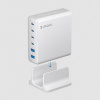 Зарядная станция 4xUSB Type-C, 2xUSB, PD, QC, 160Вт, белый, Deppa