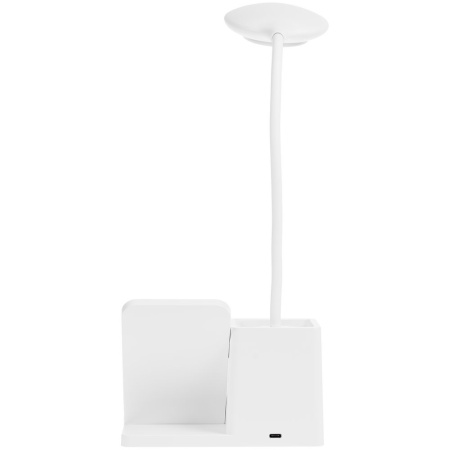 Лампа с органайзером и беспроводной зарядкой writeLight, ver. 2, белая Лампа с органайзером и беспроводной зарядкой writeLight, ver. 2, белая