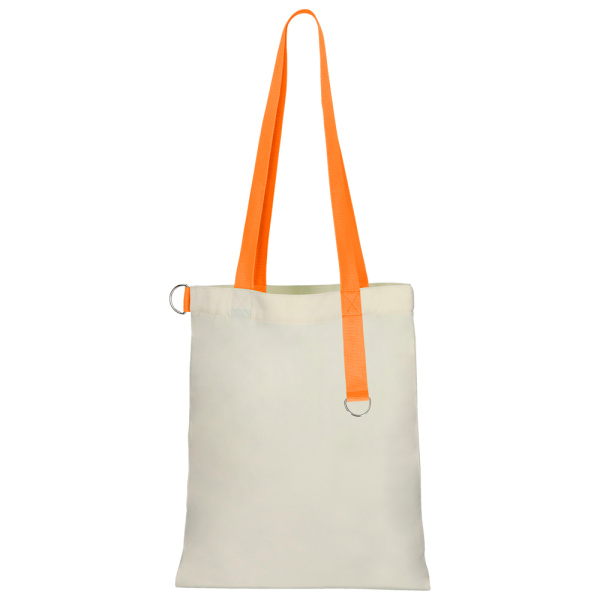 Сумка для покупок White GLOW 325 г/м² с ремувкой, оранжевая