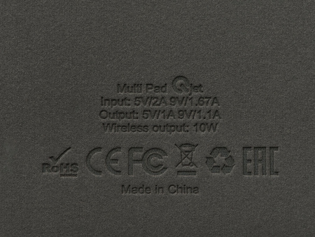 Многофункциональный коврик для мыши Multi Pad с беспроводной зарядкой и LCD экраном, 10 Вт, черный