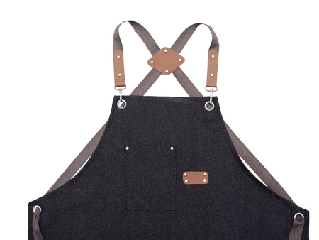 Джинсовый фартук с карманами Fry, черный