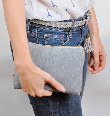 Набор дорожный "Релакс", серый; 20х15 см;  хлопок/нейлон Набор дорожный "Релакс", серый; 20х15 см;  хлопок/нейлон