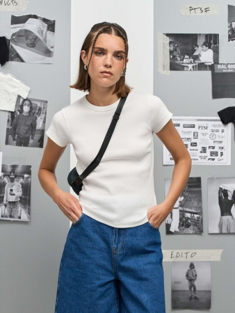 Футболка женская Sara, черная, размер XXL