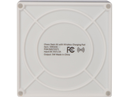 Настольный органайзер с функцией беспроводной зарядки, белый Настольный органайзер с функцией беспроводной зарядки, белый