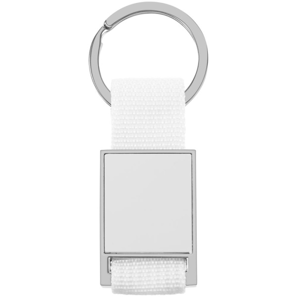 Брелок Stropp с тканевой вставкой, белый