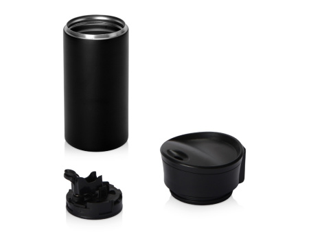 Вакуумная термокружка с кнопкой Upgrade, Waterline, тубус, черный
