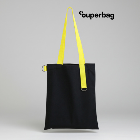 Шоппер Superbag black (чёрный с жёлтым)